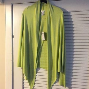 Chico’s lime green size 3 light tie cardigan